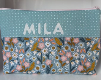 Sample bag "Mila" diaper bag, toiletry bag, toiletry bag with name, traveling with baby, traveling with child,
