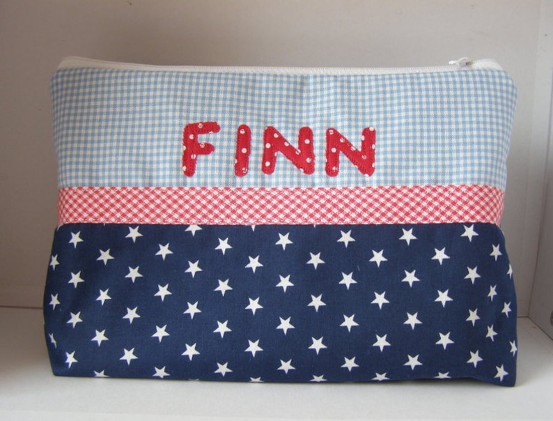 wrap bag culture bag bag washable with baby on the go culture bag Diaper bag with name stars blue nappy bag