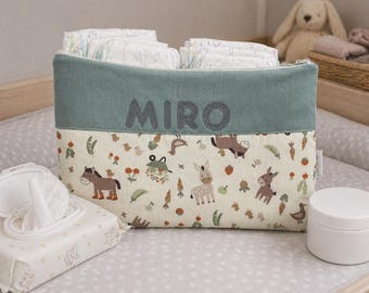 Borsa fasciatoio personalizzata "Donkey Sage" Borsa fasciatoio, beauty case, beauty case con nome, per viaggiare con neonati e bambini, beauty case