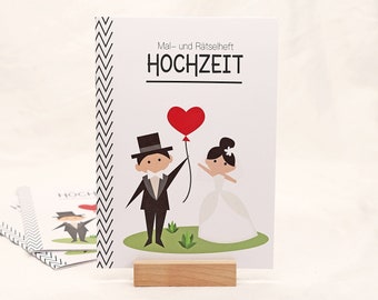 Hochzeit • Mal- und Rätselheft (inkl. Stifte)  -  "Leo"