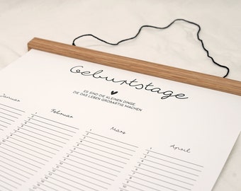 Birthday Calendar (enter yourself) - "Mona" >> without poster strip <<