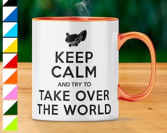 Spruch Nukular Turnbeutel Motiv /"Keep Calm/" Brain Weltherrschaft lustig Pinky