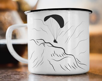 Enamel Mug "Paraglider" Parachute gliding