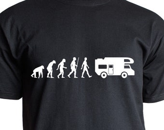 T-shirt motif "Motorhome Evolution" S-XXXL gift for campers
