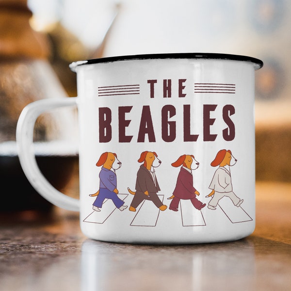 Emaille Tasse "The Beagles" Beatles Style