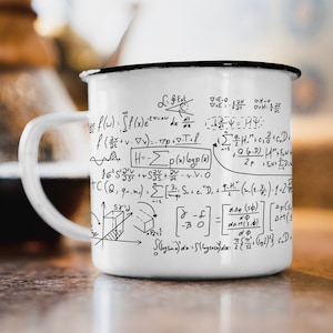 Enamel cup "Mathematical formulas"