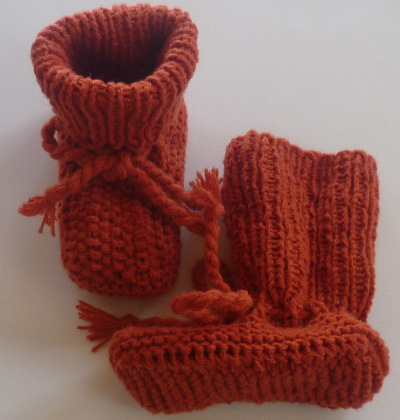 Mit liebe handgestrickte Baby-Strickschuhe Bild 1