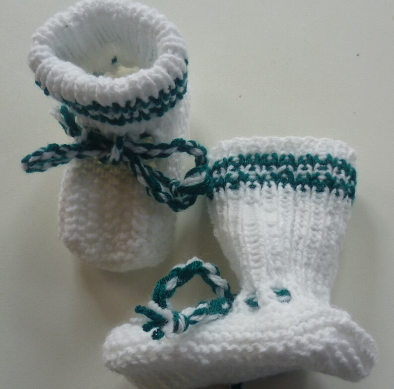 Mit liebe handgestrickte Baby-Strickschuhe Bild 1