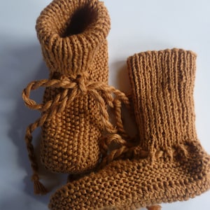 Hand-knitted baby shoes