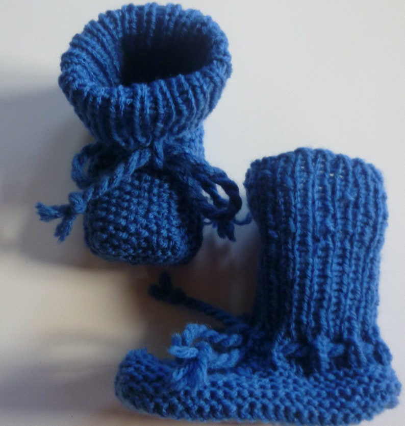 Mit liebe handgestrickte Baby-Strickschuhe Bild 1