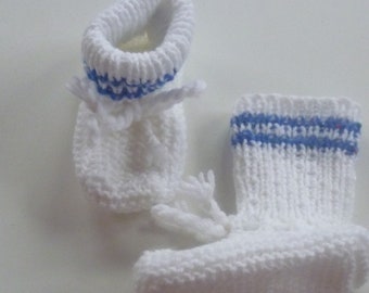 One of a kind hand knitted baby knitted shoes