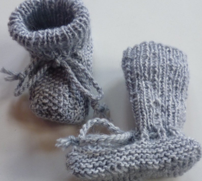 Mit liebe handgestrickte Baby-Strickschuhe Bild 1