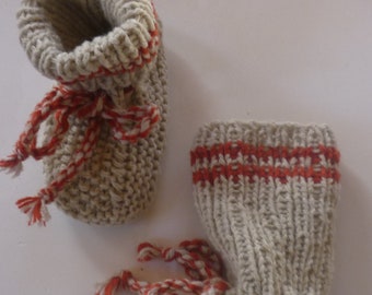 Mit liebe handgestrickte Baby-Strickschuhe