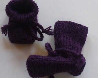 Mit liebe handgestrickte Baby-Strickschuhe