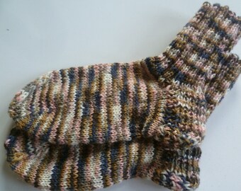 Hand-knitted baby socks