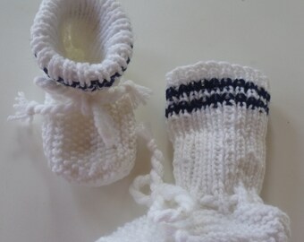 One of a kind hand knitted baby knitted shoes