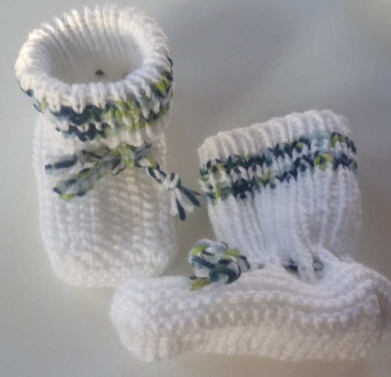 Mit liebe handgestrickte Baby-Strickschuhe Bild 1