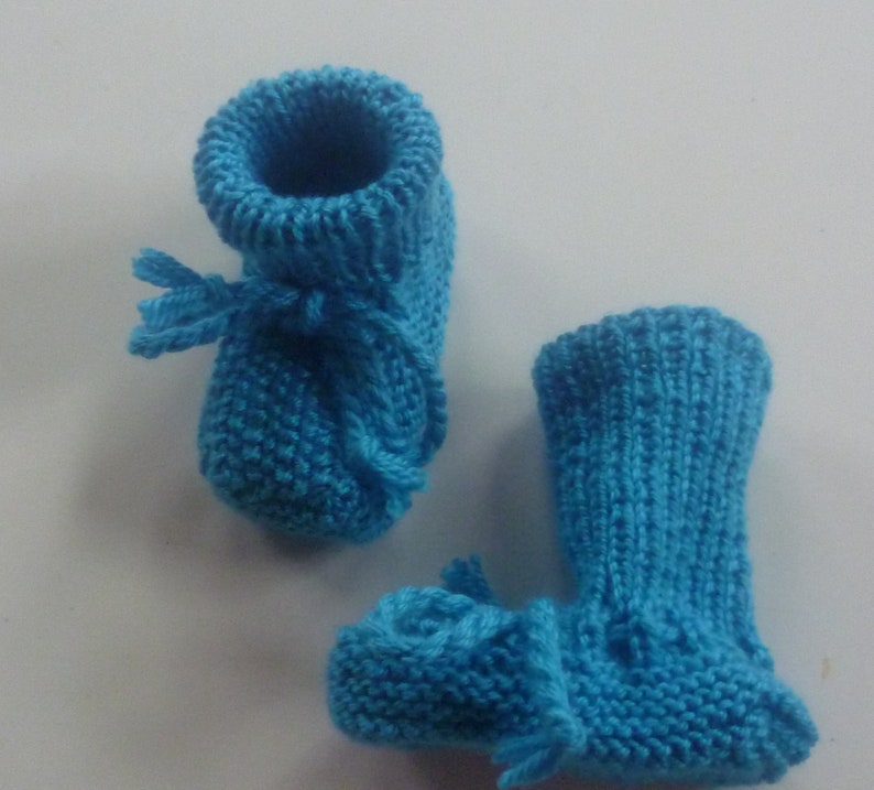 Mit liebe handgestrickte Baby-Strickschuhe Bild 1