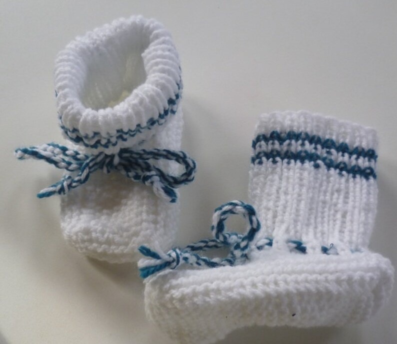 Mit liebe handgestrickte Baby-Strickschuhe Bild 1