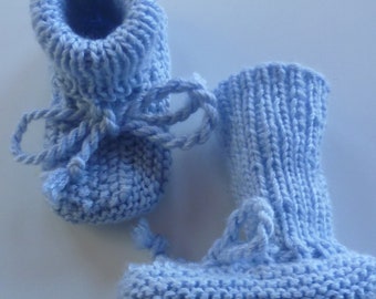 With love hand-knitted baby knitted shoes