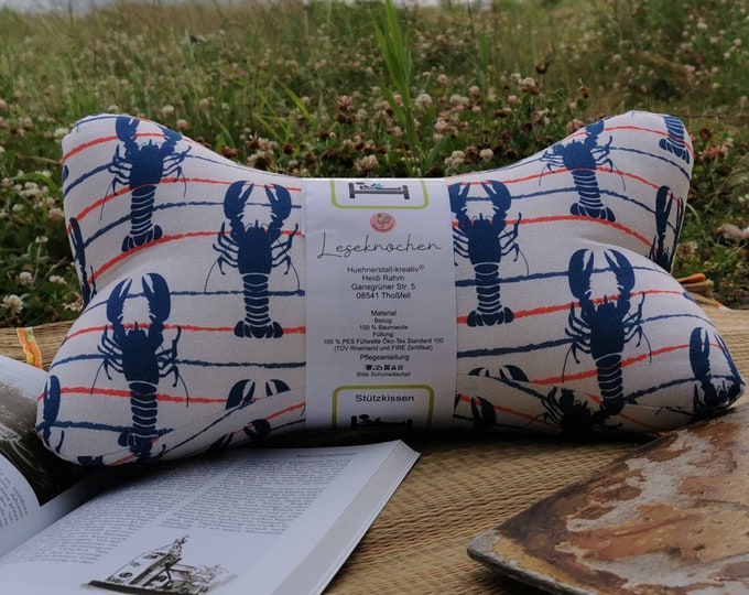 Reading bone / Reading pillow / Relaxation pillow / Relaxation / Back support / Reading / Neck pillow / Maritime / Anchor / Sea / Lighthouse / Unique