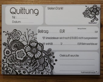 Quittungsblock Etsy