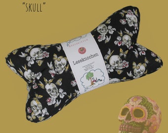 Leseknochen / Lesekissen / Relaxkissen / Entspannung / Rückenstütze / Lesen / Nackenkissen / Hygge / Skull / Totenkopf