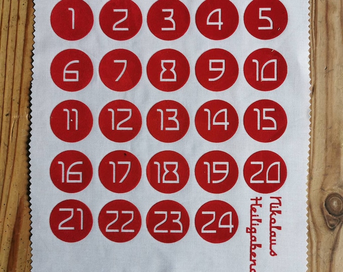 Numbers for the advent calendar to iron out