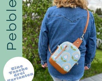 Tasche "Pebble" / retro Blumen / Rucksack / Slingbag / Bodybag / Crossbag