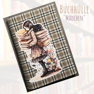 B-09 Boekomslag voor geleende of favoriete boeken / stoffen boekomslag / omslag / beschermhoes voor boeken / omslag / inpak / cadeau
