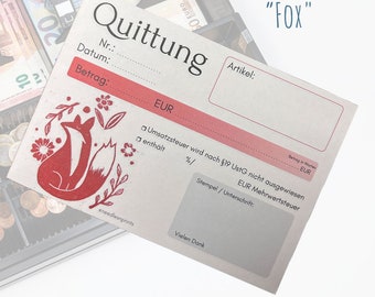 Receipt pad A6 - also for small businesses with a carbon copy - carbon copy set / receipt / carbon copy / sewing