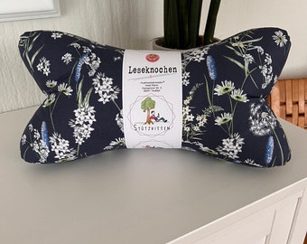 Leseknochen / Lesekissen / Relaxkissen / Entspannung / Rückenstütze / Lesen / Nackenkissen / Pusteblume / Unikat / mini / groß