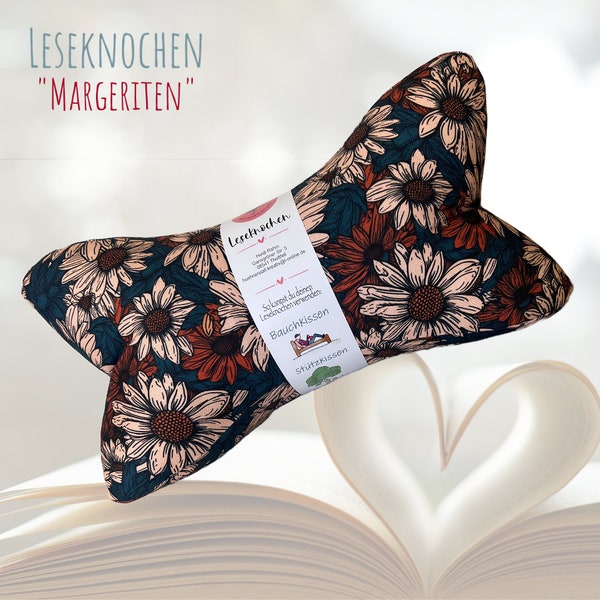 Margeriten / Leseknochen / Lesekissen / Relaxkissen / Entspannung / Rückenstütze / Hygge / Nackenkissen / Kinder / Unikat / mini / groß