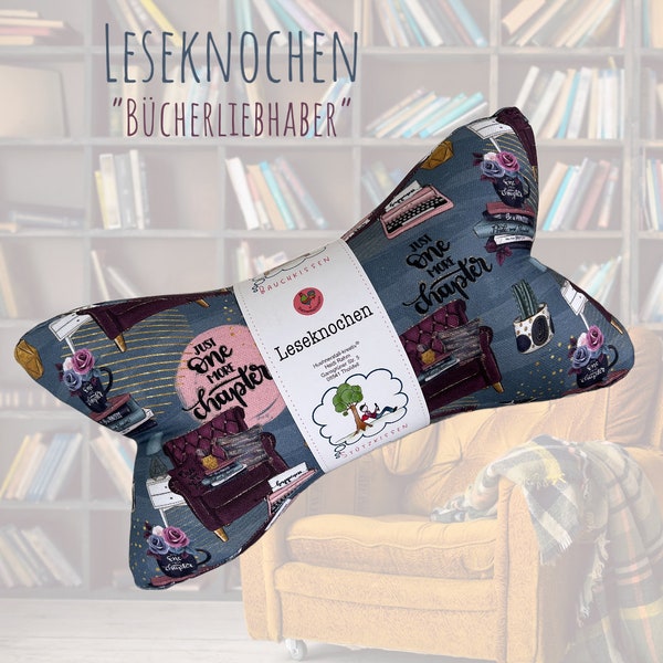 Leseknochen / Lesekissen / Kissen / Seitenschläfer / Entspannung / Rückenstütze / Lesen / Nackenkissen / Bücher / Liebe / Leseratte / Sessel