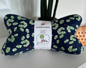 Ginkgo/ Leseknochen / Lesekissen / Relaxkissen / Entspannung / Rückenstütze / Hygge / Nackenkissen / Kinder / Unikat / mini / groß