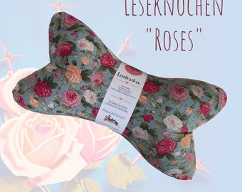 Rosas / huesos de lectura / almohada de lectura / almohada de relajación / relajación / soporte de espalda / hygge / almohada para el cuello / regalo / madre / mujer / hombre