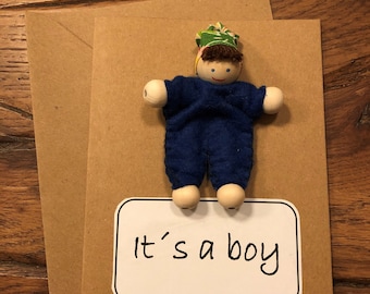 Karte zur Geburt "Its a Boy"