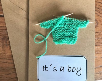 Karte zur Geburt "Its a Boy"