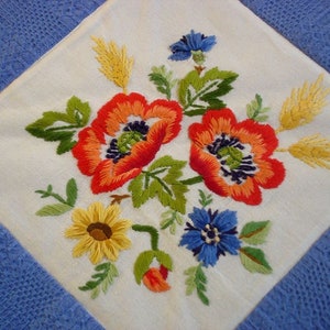 Sommerlicher Mohn Mitteldecke Patchwork Bild 1