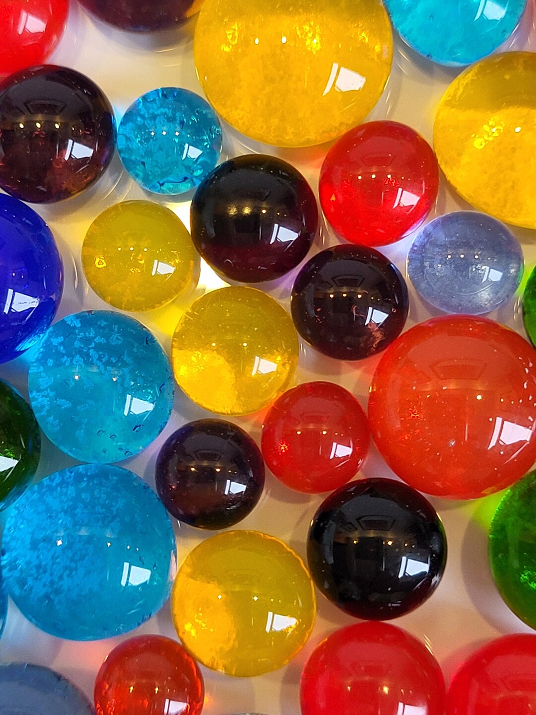 Clear Jewel Tones Fusible Glass Dots COE 96 Etsy