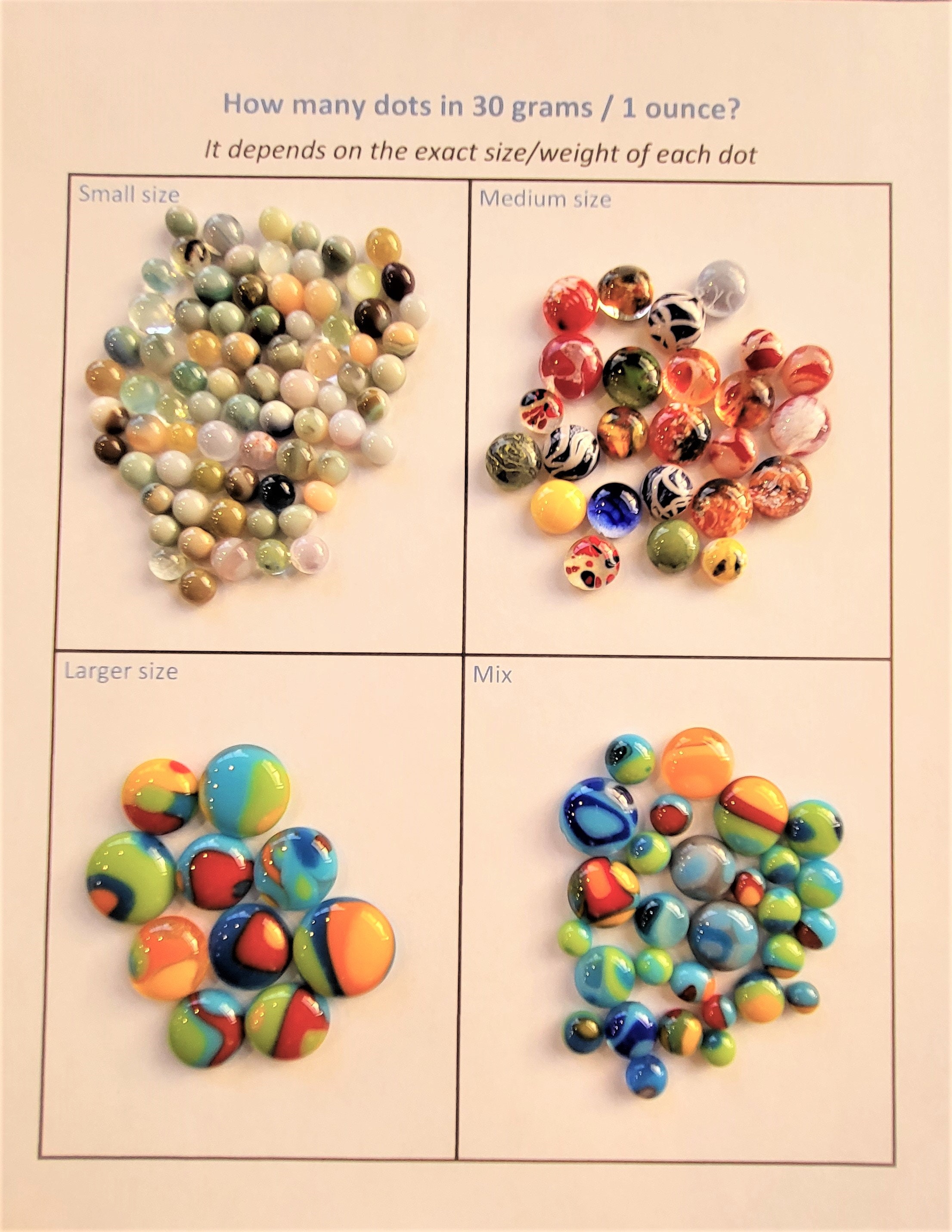 Happy Dots Fusible Glass Dots COE 96 Etsy