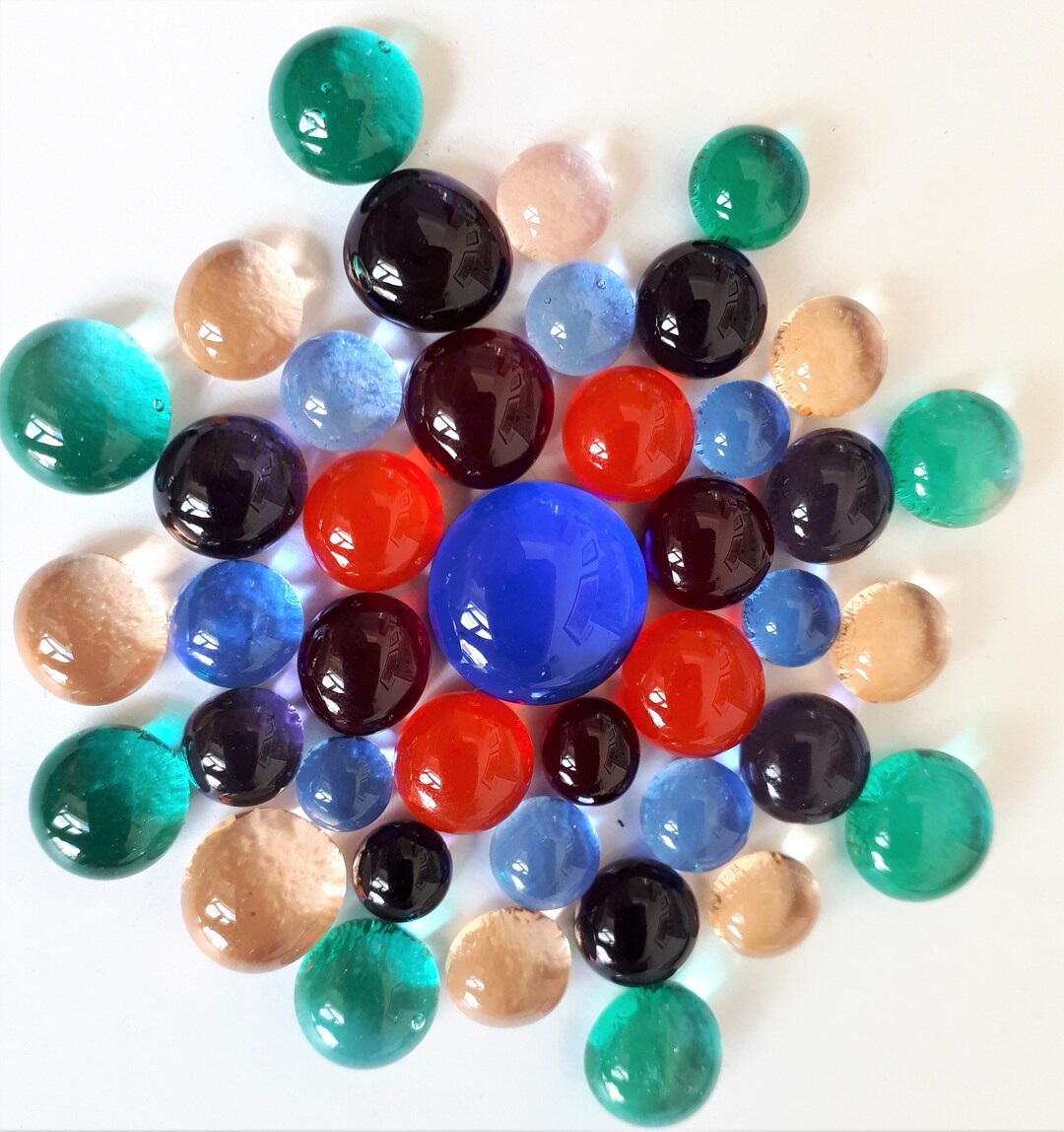 Clear Jewel Tones Fusible Glass Dots COE 96 Etsy