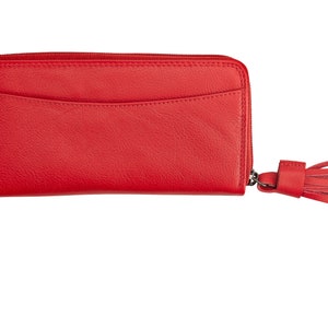 Women&#39;s Leather Purse Large Wallet Clutch (500)