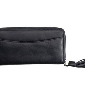 Women&#39;s Leather Purse Large Wallet Clutch (500)