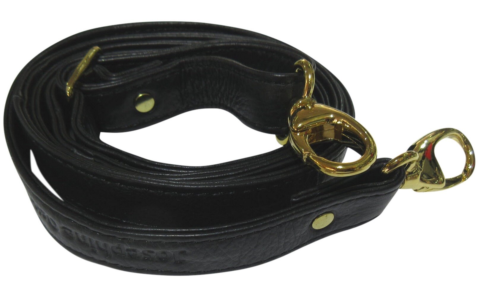 2 Cm LEATHER Shoulder Strap Black/gold 