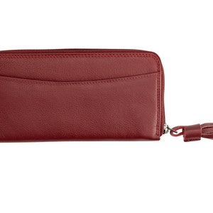 Geldbörse Damen Geldbeutel Leder Großes Portemonnaie Brieftasche Clutch (500)