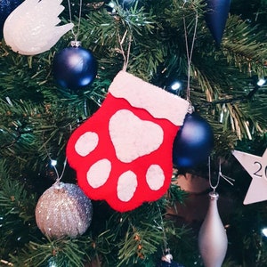 Pet Christmas tree decoration/ pet Christmas stocking / pet Christmas gift / paw stocking
