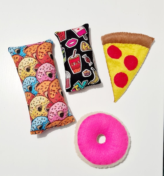 Junk Food Pack Junk Food Cat Toy Pizza Cat Toy Doughnut Cat