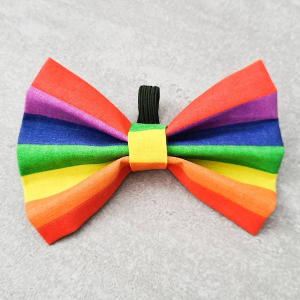 Rainbow bowtie / rainbow pet bow / rainbow pet accessory/