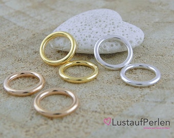 2x closed binding rings 12 mm silver/gold/rose gold, rings connectors, macrame connectors,